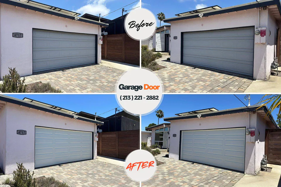 Before and after: garage door company Mays Chapel, MD